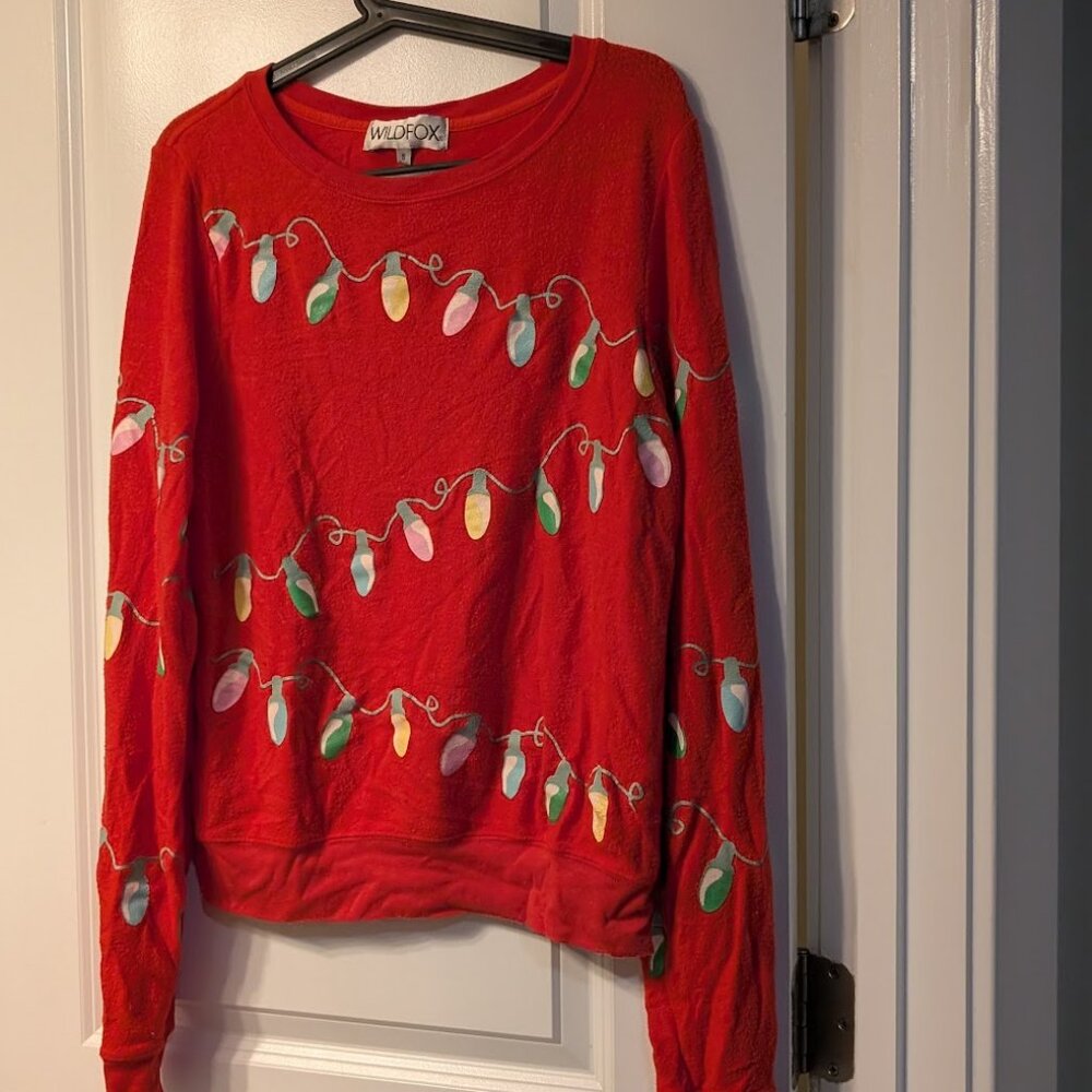 Wildfox Glowing Lights Sweatshirt Size S